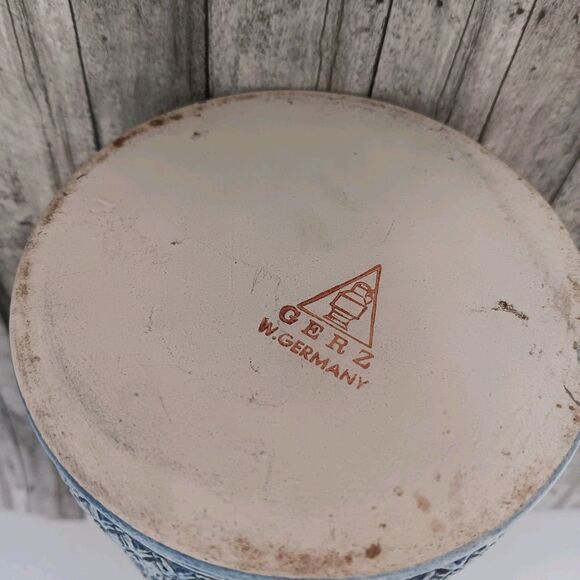 Vintage Gerz W Germany Lidded Beer Stein Cobalt Blue Lion Relief Stoneware... - Picture 11 of 11